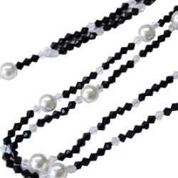 Fashion Lanyard Bead Necklace ID Badge Mobile Cell Phone Key Bling Cord Strap