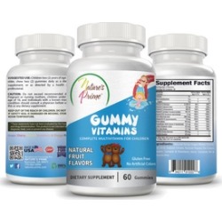 Nature's Prime Gummy Vitamins for Children with Natural Fruit Flavors