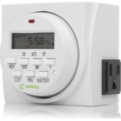 Heavy Duty 7 Day Programmable Dual Outlet Timer