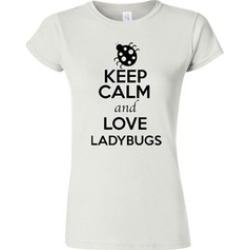 Junior Keep Calm And Love Ladybugs Animal Lover Humor T-Shirt Tee