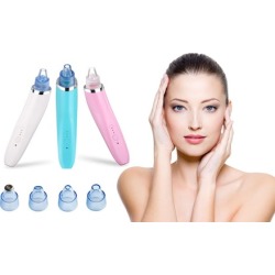 Electric Blackhead Remover Vacuum Facial Pore Cleanser Acne Suction Extractor 7.5 x 2 in White