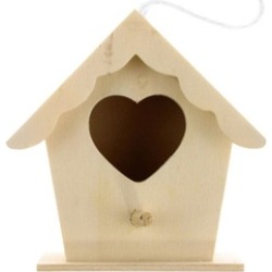 Superior Mini Wood Birdhouse With A Heart-Shaped Opening