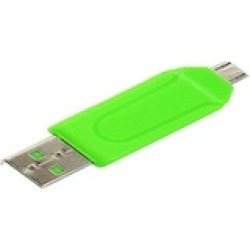 Glylezee 2 in 1 USB OTG Card Reader Universal Micro USB OTG Adapter