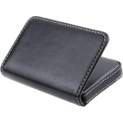 Flip Style Leather Business Name Card Wallet Cards Case - Magnet Shut