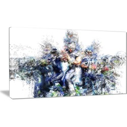 Football Strategic Plays - Large Sport Canvas Art Print