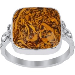 Orchid Jewelry 925 Sterling Silver 9 Carat Mariam Jasper Ring