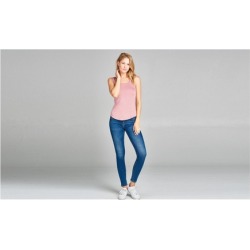 Back Cross Strap Top W/ Round Neck