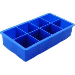 Freshware 8-Cavity Silicone Large Ice Cube Tray, 2-inch Cubes - 1-PC