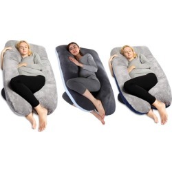 Pregnancy Pillow U Shaped Comfortable Soft Crystal Velvet Whole Body Pillow