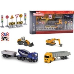 Majorette - Construction Theme Playset with 5 Vehicles