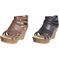 Multi Strap Platform Wedge Sandals