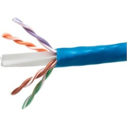 Cat6 Ethernet Bulk Cable Network Solid UTP CMP Plenum 23AWG 1000' Blue