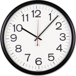 Universal IndoorOutdoor Clock, 13 12", Black