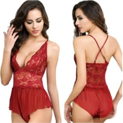 Womens Pajamas Dress Lingerie Babydoll One Piece Adult Games Outfits