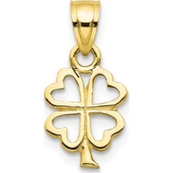 10k Yellow Gold Four Leaf Clover Pendant