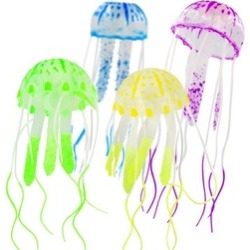 5 CM Artificial Silicone Vivid Jellyfish For Fish Aquarium Decoration