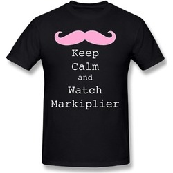YHSXD Caitian Keep Calm And Watch Markiplier Black Tee