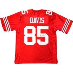 Autographed Vernon Davis San Francisco 49ers Red Custom Jersey