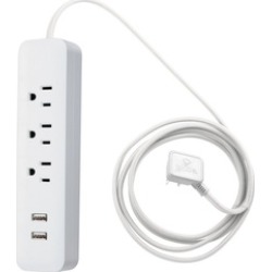 Globe Electric 78251 Designer Series 6ft 3-Outlet Power Strip Globe Electric 78251 Designer Series 6ft 3-Outlet Power Strip