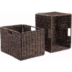 Granville Foldable 2-Pc Tall Baskets Corn Husk