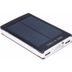 Power Up 30000mAh Dual USB Portable Solar Battery Cell Phone Charger