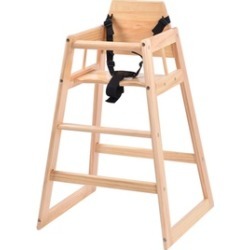 Costway Baby High Chair Wooden Stool Infant Feeding Children Toddler