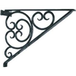 Achla B-14 Cees Mantel Bracket Garden Hook - Black Powdercoat