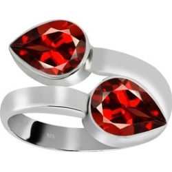 Orchid Jewelry 925 Sterling Silver 3 2/3 Carat Garnet Ring