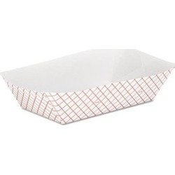 Dixie Food Service DXERP500 5 lbs Kant Leek Polycoated Paper Food Tray Red Plaid