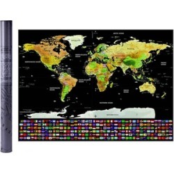 World Map Scratch Off Poster