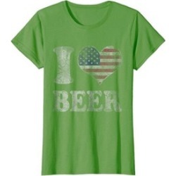 American Flag Beer T-Shirt 4th of July USA Shirt