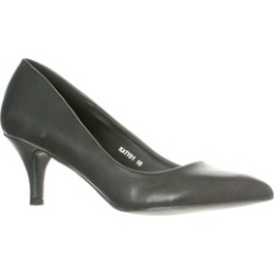 Riverberry Women's Katy Pointed Closed Toe Kitten Low Heel Pumps