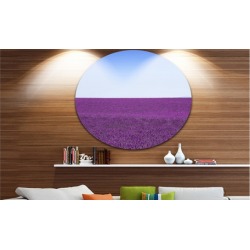 Lavender Flowers with Blue Horizon' Oversized Landscape Wall Art Print