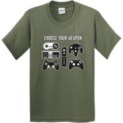 Choose Your Weapon Gamer Novelty Video Games Sarcastic Mens Very T Shirt
