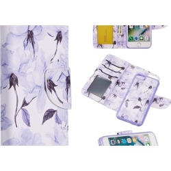 Insten Floral Folio Leather Case Lanyard w/stand/card holder For iPhone 6/6s/7/8