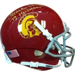Autographed Charles White USC Trojans Mini Helmet