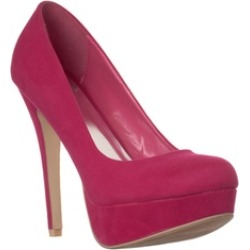 Riverberry Women's 'Sweet' Velvet Hidden Platform Pumps, Fuchsia