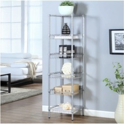 LANGRIA 6-Tier Storage Bathroom Shelving Baskets Corner Shelf Utility Rack for
