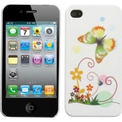 Insten Prismatic Butterfly Back Case For iPhone 4 4S