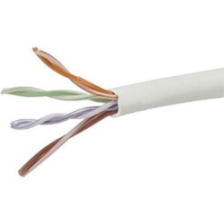 Cat5e Ethernet Bulk Cable 350Mhz STP CMP Plenum 24AWG 1000ft White