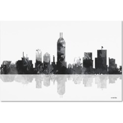 Marlene Watson 'Indianapolis Indiana Skyline BG-1' Canvas Art