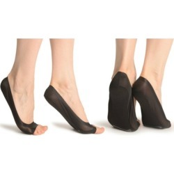 Super Soft No-Sho Open Toe Socks 4-Pack