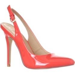 Riverberry 'Lucy' Pointed-Toe Sling Back Pump Heels, Coral Patent