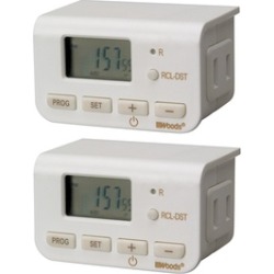 Woods 24h Digital Plug-In Timer (2-Pack)