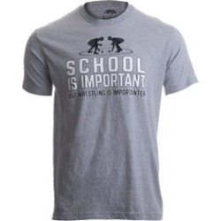 School Is Important But Wrestling Is Importanter Wrestler Tee