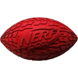 Nerf Dog Tire Squeak Football Dog Toy, Red