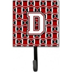 Carolines Treasures CJ1082-DSH4 Letter D Football Cardinal & White Leash or Key