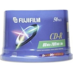 Fuji CD-R 50PK 25307211 - 48X Spindle White Inkjet Printable