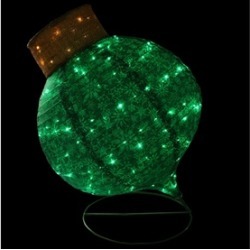 36" LED Twinkling Green Glitter Onion Ornament Christmas Yard D"cor