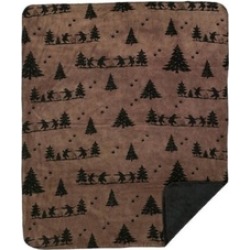 Denali Home Collection Bear Boogie with Black Microplush Throw